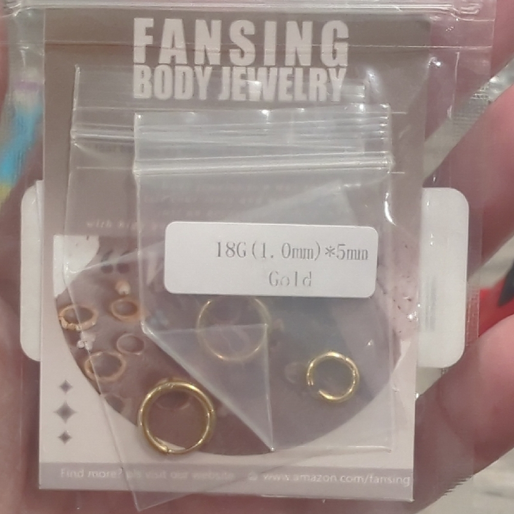 FANSING Gold Body Jewelry 18G